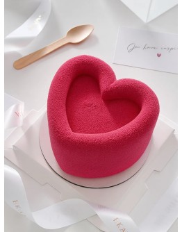 Силиконова форма сърце за торни и свещи